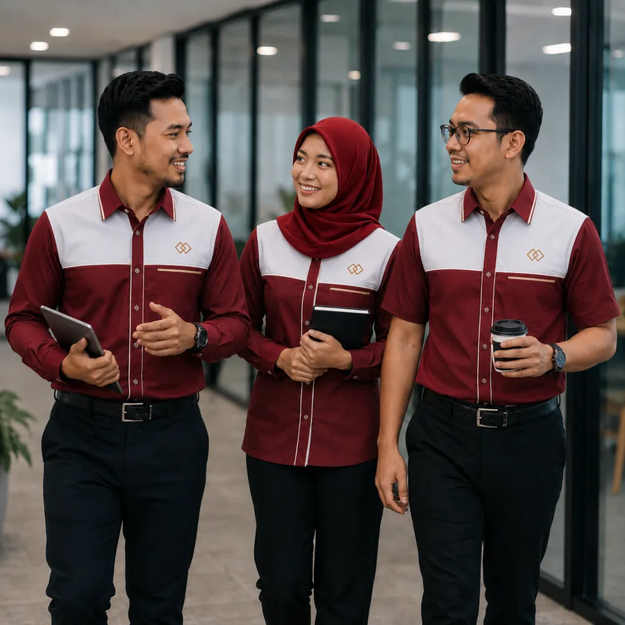 Baju korporat custom untuk syarikat dan jabatan kerajaan